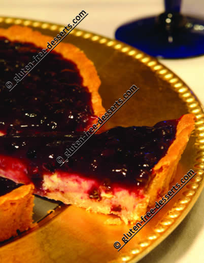 Gluten-Free Cheese Tart with BlueBerry Topping