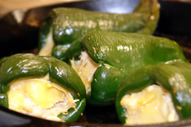 Gluten-Free Poblano Peppers stuffed with Chicken and Smoked Gouda